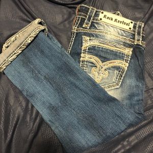 Rock Revival crops barely worn!